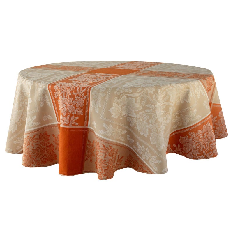 Benson Mills Harvest Gathering Heavyweight Engineered Jacquard Fabric Table Cloth, DÃ©cor for Fall, Harvest and Thanksgiving Tablecloth (Taupe, 60" x 104" Rectangular) - Image 5